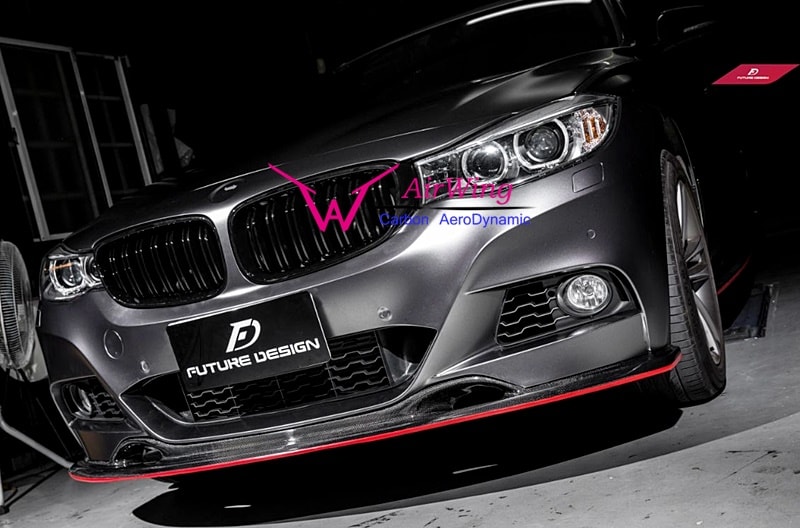 F34 3-Series GT - 3D style Carbon Front Lip Spoiler 01